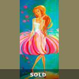 BEAUTY AND THE BEACH PINK
24"x48" acr/canv/pearls  SOLD 