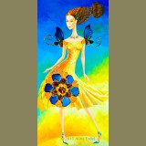 TROPICAL BUTTERFLY DREAM
18"x36" acr/canv/butterfly wings mosaic