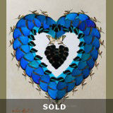 BIG LOVE ON SILVER
24"x30" acr/board/butterfly wing mosaic.  SOLD
