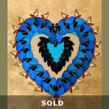 NAUTICAL LOVE ON GOLD
24"x30" acr/board/butterfly wing mosaic